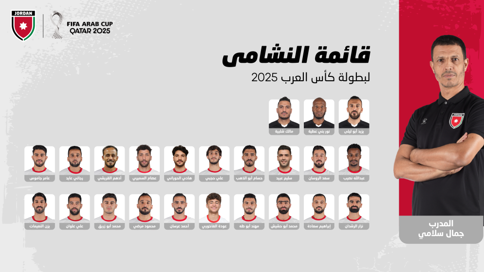 إعلان قائمة النشامى للمشاركة في كأس العرب&nbsp;