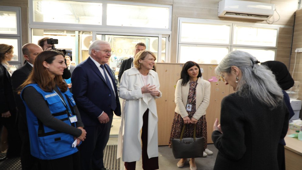 الرئيس الألماني يزور مركز المفوضية السامية لشؤون اللاجئين في عمّان